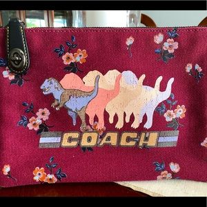 Coach Rexy Floral Turn-Lock Pouch